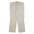 OUTDOOR DEPT Womens Cotton Blend Beige Regular Fit Cargo Trousers W36 L28
