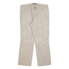 OUTDOOR DEPT Womens Cotton Blend Beige Regular Fit Cargo Trousers W36 L28