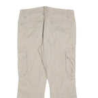 OUTDOOR DEPT Womens Cotton Blend Beige Regular Fit Cargo Trousers W36 L28