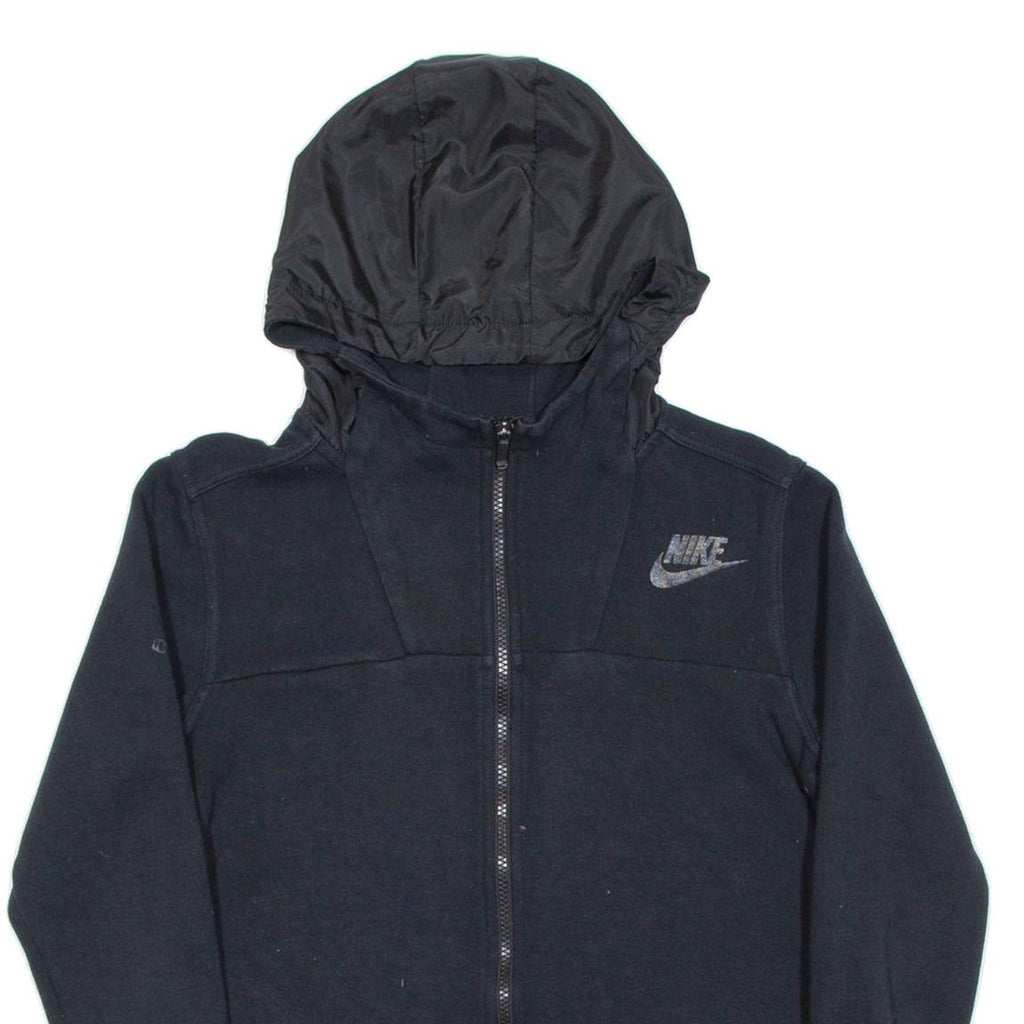 NIKE Mens Black Hoodie Full Zip S
