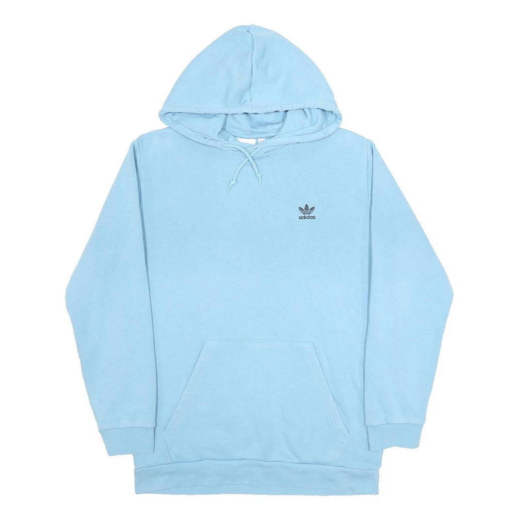 ADIDAS Mens Blue Hoodie Pullover L Casual Cotton Blend Sportswear