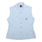 MAMMUT Womens Blue Check Sleeveless Shirt M Lightweight Summer Top Outdoor