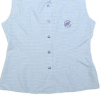 MAMMUT Womens Blue Check Sleeveless Shirt M Lightweight Summer Top Outdoor