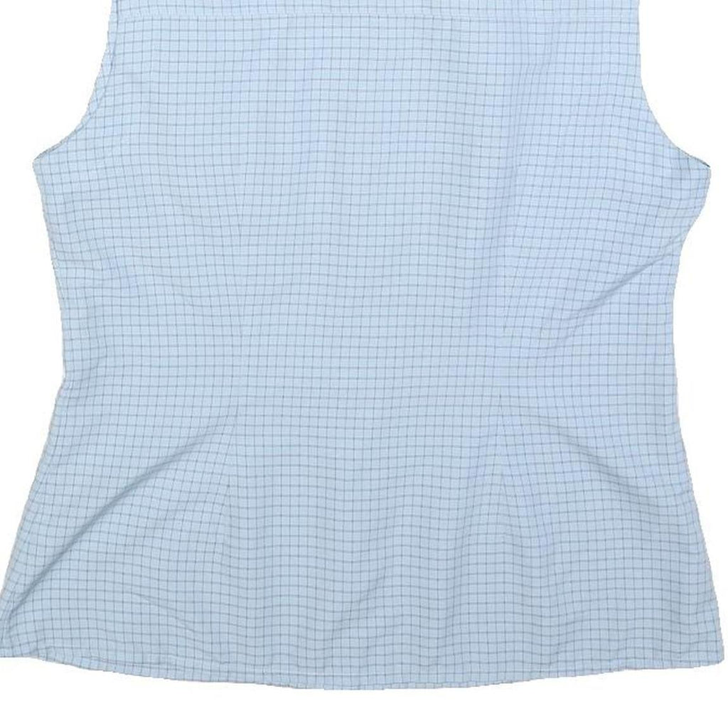 MAMMUT Womens Blue Check Sleeveless Shirt M Lightweight Summer Top Outdoor