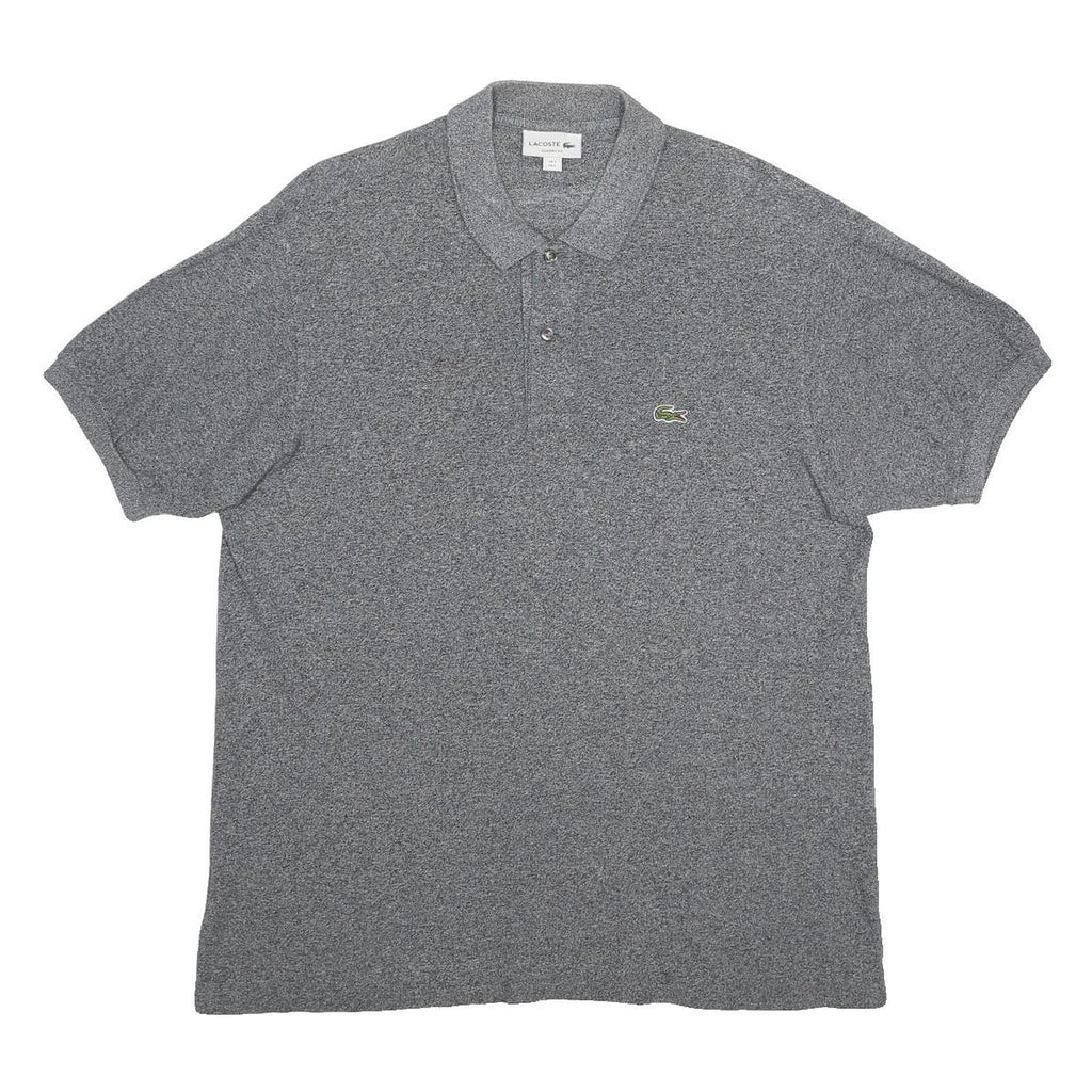 LACOSTE Mens Grey Short Sleeve Classic Cotton Polo Shirt L Casual Wear