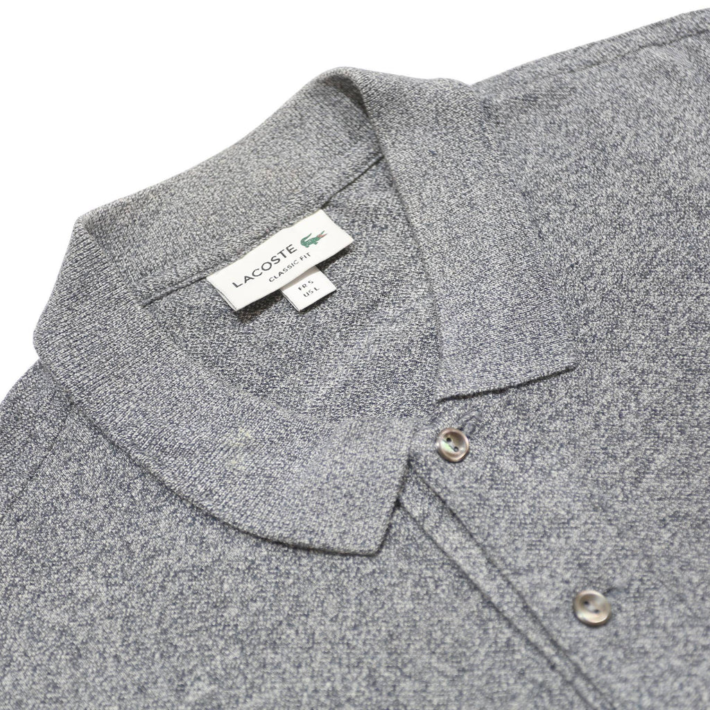 LACOSTE Mens Grey Short Sleeve Classic Cotton Polo Shirt L Casual Wear