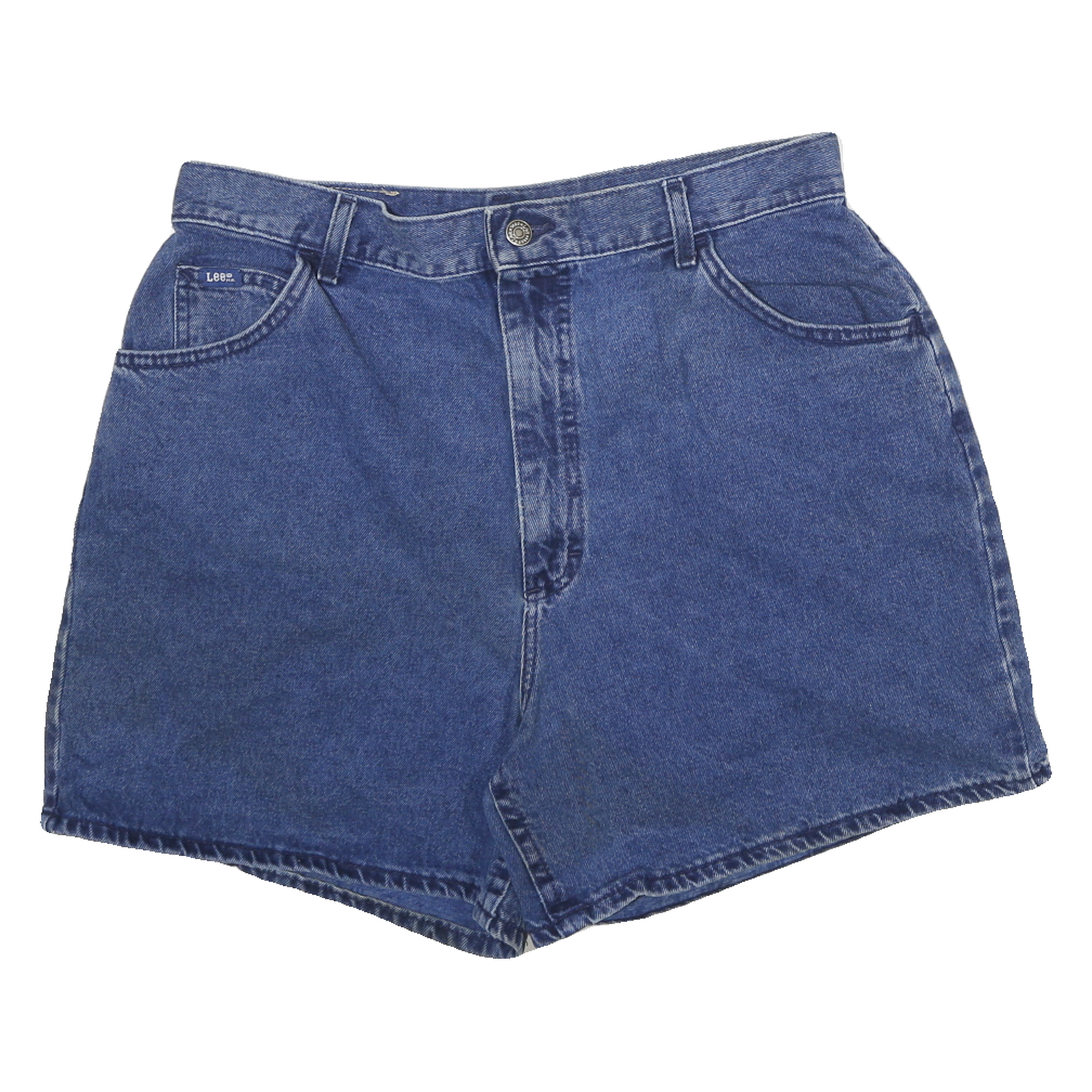 LEE Mens Denim Blue Shorts L W32 Casual Cotton Blend Classic Fit