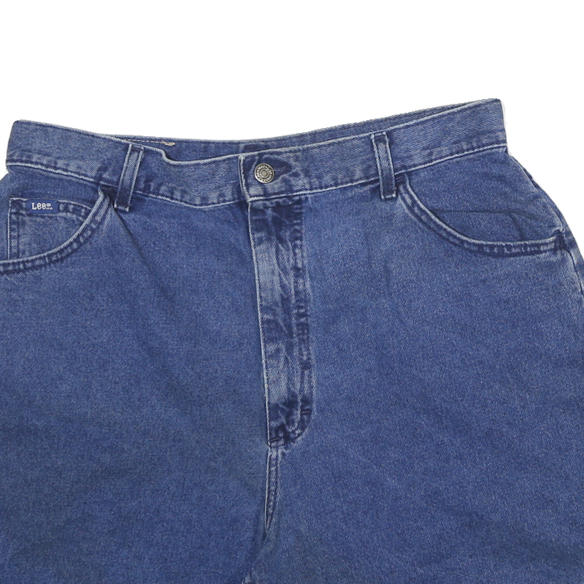 LEE Mens Denim Blue Shorts L W32 Casual Cotton Blend Classic Fit