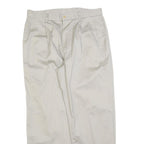 NAUTICA Mens Regular Fit Beige Cotton Blend Trousers W36 L30 Classic Zip Closure