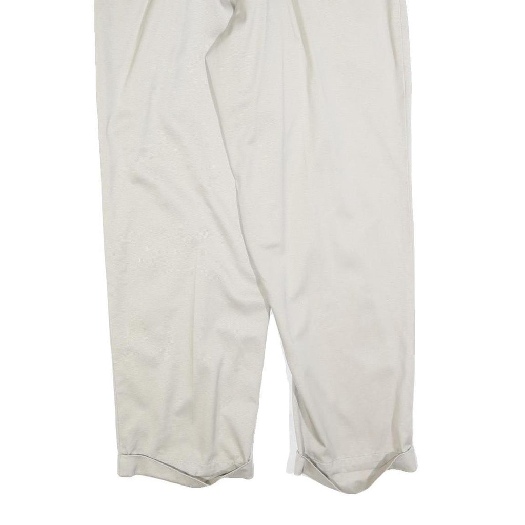 NAUTICA Mens Regular Fit Beige Cotton Blend Trousers W36 L30 Classic Zip Closure