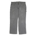 DICKIES Mens Cotton Blend Grey Regular Fit Straight Leg Trousers W36 L31