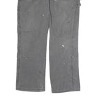 DICKIES Mens Cotton Blend Grey Regular Fit Straight Leg Trousers W36 L31