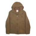 SANDRO Womens Beige Wool Blend Zip Hooded Jacket M Casual Lightweight Outerwear