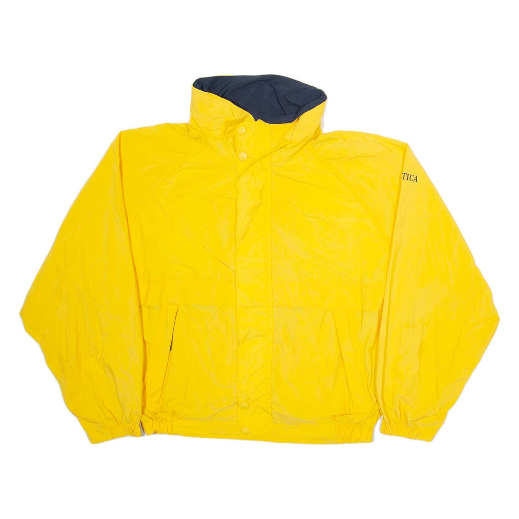 NAUTICA Mens Rain Jacket Yellow Nylon XL