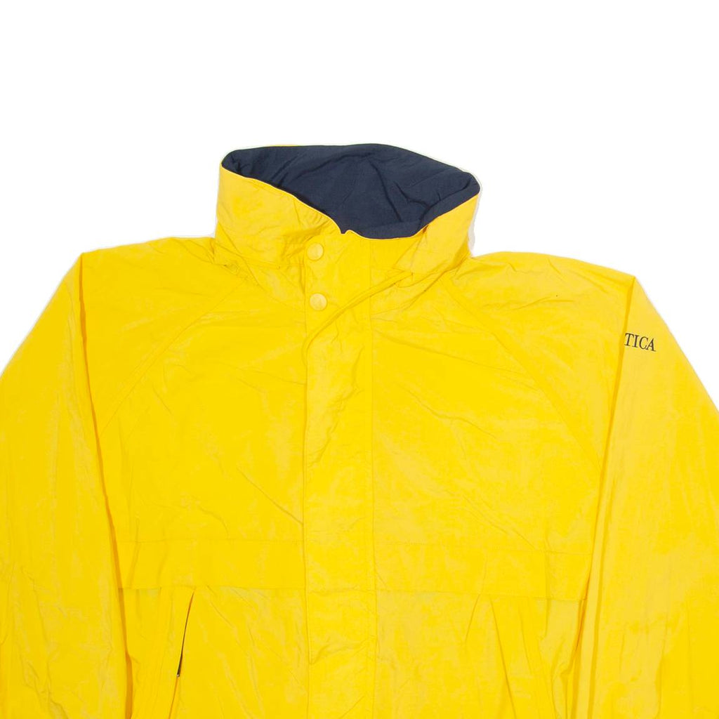 NAUTICA Mens Rain Jacket Yellow Nylon XL