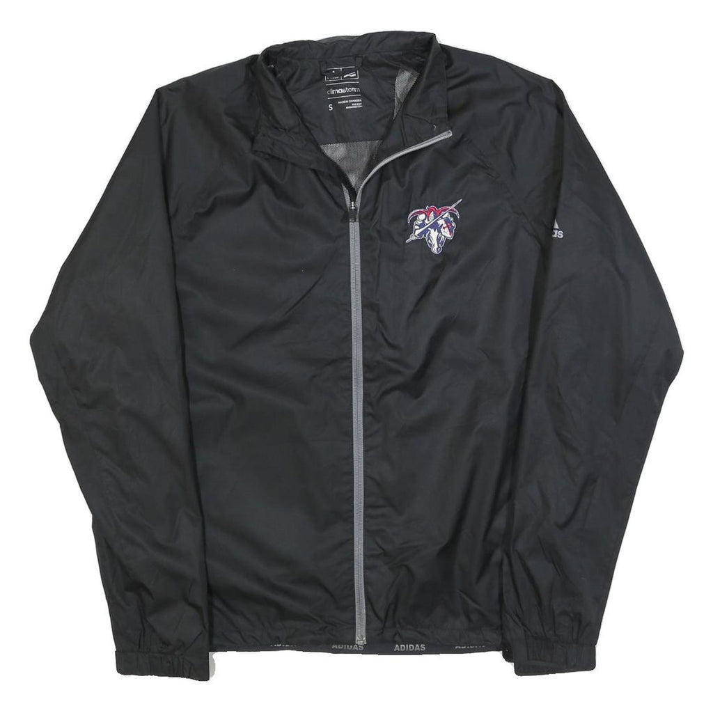 ADIDAS Mens Black Jacket M Polyester Blend Plain Sports Lightweight Zip