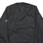 ADIDAS Mens Black Jacket M Polyester Blend Plain Sports Lightweight Zip