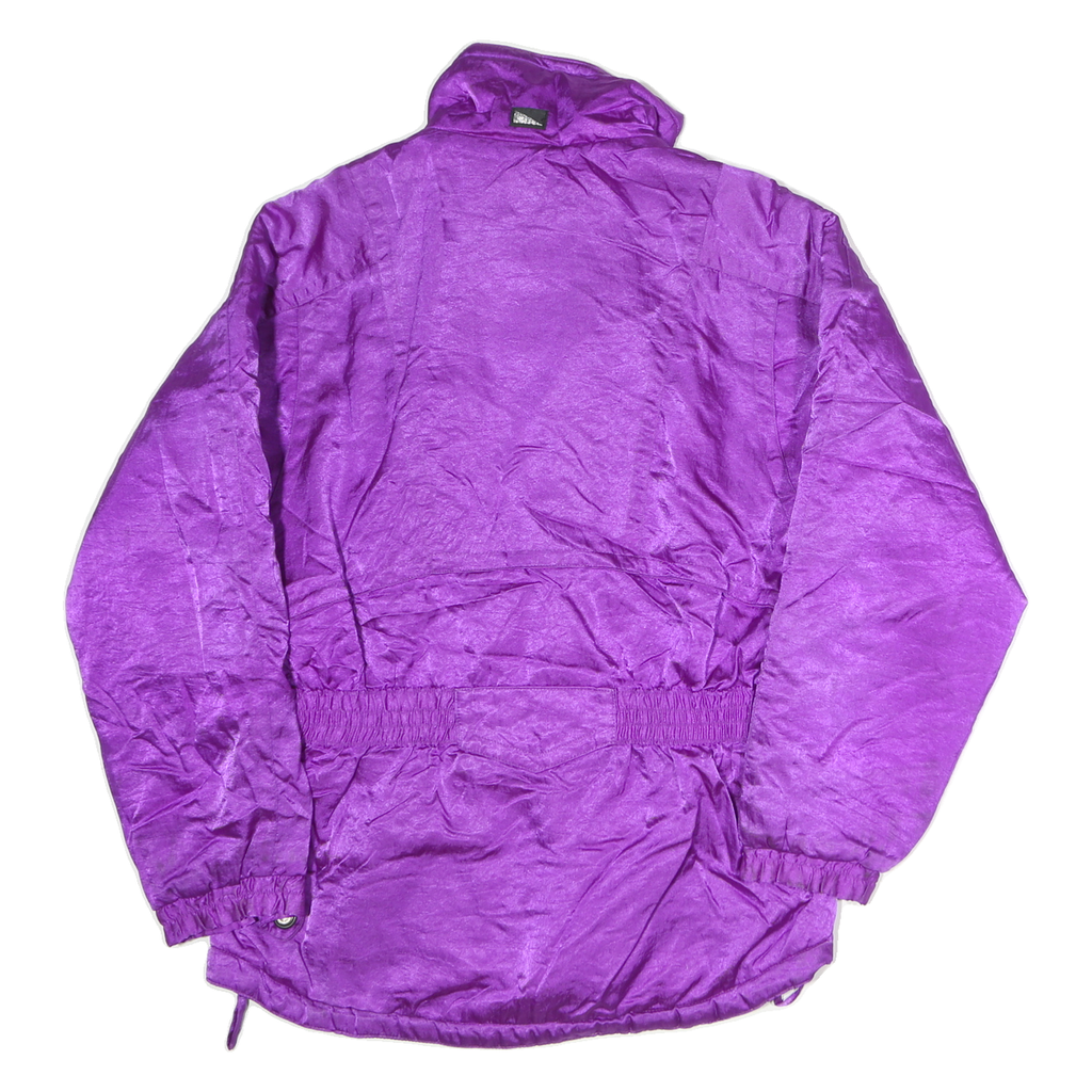 INSIDE EDGE Womens Purple Jacket M Polyester Blend Zip Plain Waist Zip Pockets