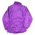 INSIDE EDGE Womens Purple Jacket M Polyester Blend Zip Plain Waist Zip Pockets