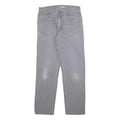 CARHARTT Mens Grey Relaxed Fit Straight Trousers W34 L31 Cotton Blend Workwear