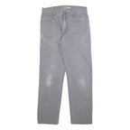 CARHARTT Mens Grey Relaxed Fit Straight Trousers W34 L31 Cotton Blend Workwear