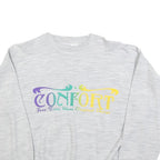 CONFORT Womens Grey Crew Neck M Cotton Blend Sweatshirt Casual Free Time Wear