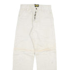 KEWIS Mens Regular Fit White Cotton Blend Jeans W26 L29 Workwear Straight