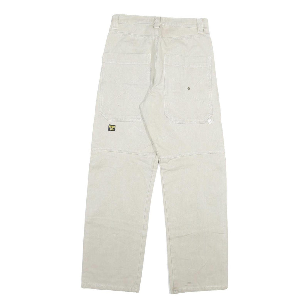 KEWIS Mens Regular Fit White Cotton Blend Jeans W26 L29 Workwear Straight