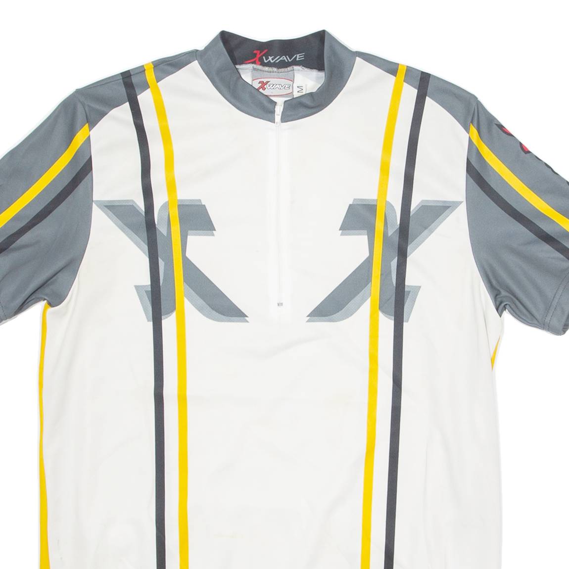 XWAVE Cycling Mens Jersey White 1/4 Zip M