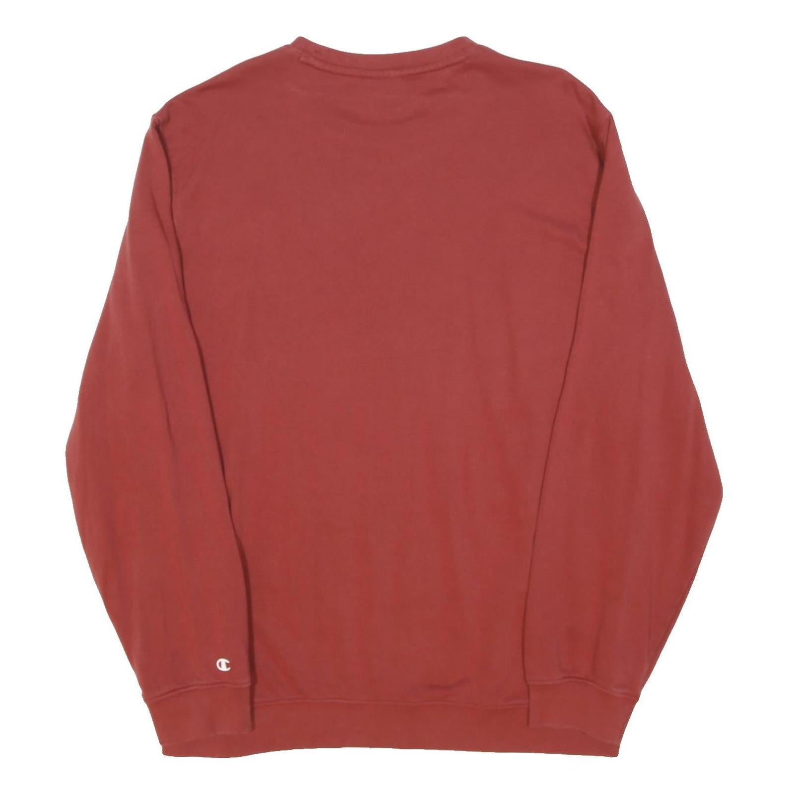 CHAMPION Mens Red Cotton Blend Crew Neck 2XL Sweatshirt Casual Wear
