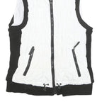 CALVIN KLEIN Womens Black & White Zip Jacket XL Polyester Blend Puffer