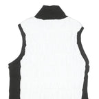 CALVIN KLEIN Womens Black & White Zip Jacket XL Polyester Blend Puffer