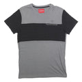 GUESS Mens Grey & Black Modern T-Shirt M Short Sleeve Crew Neck Cotton Blend