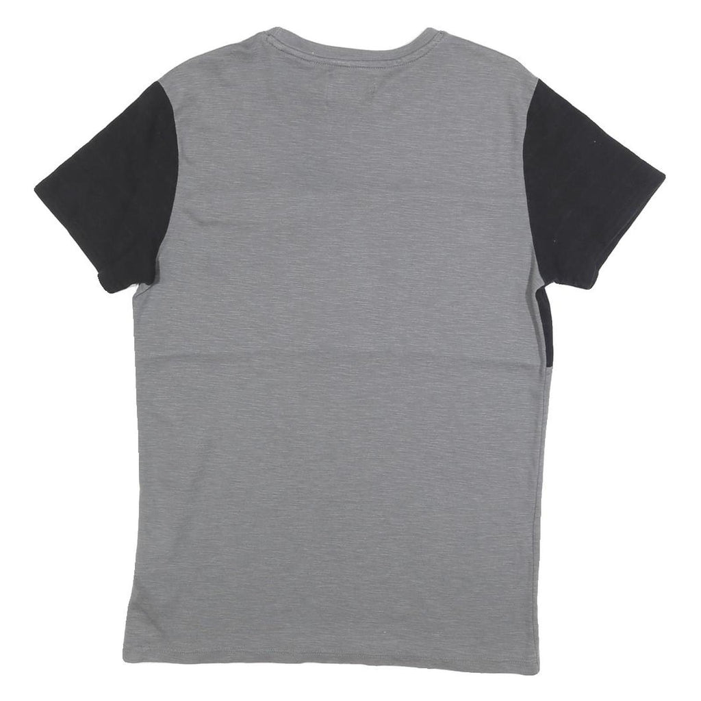 GUESS Mens Grey & Black Modern T-Shirt M Short Sleeve Crew Neck Cotton Blend