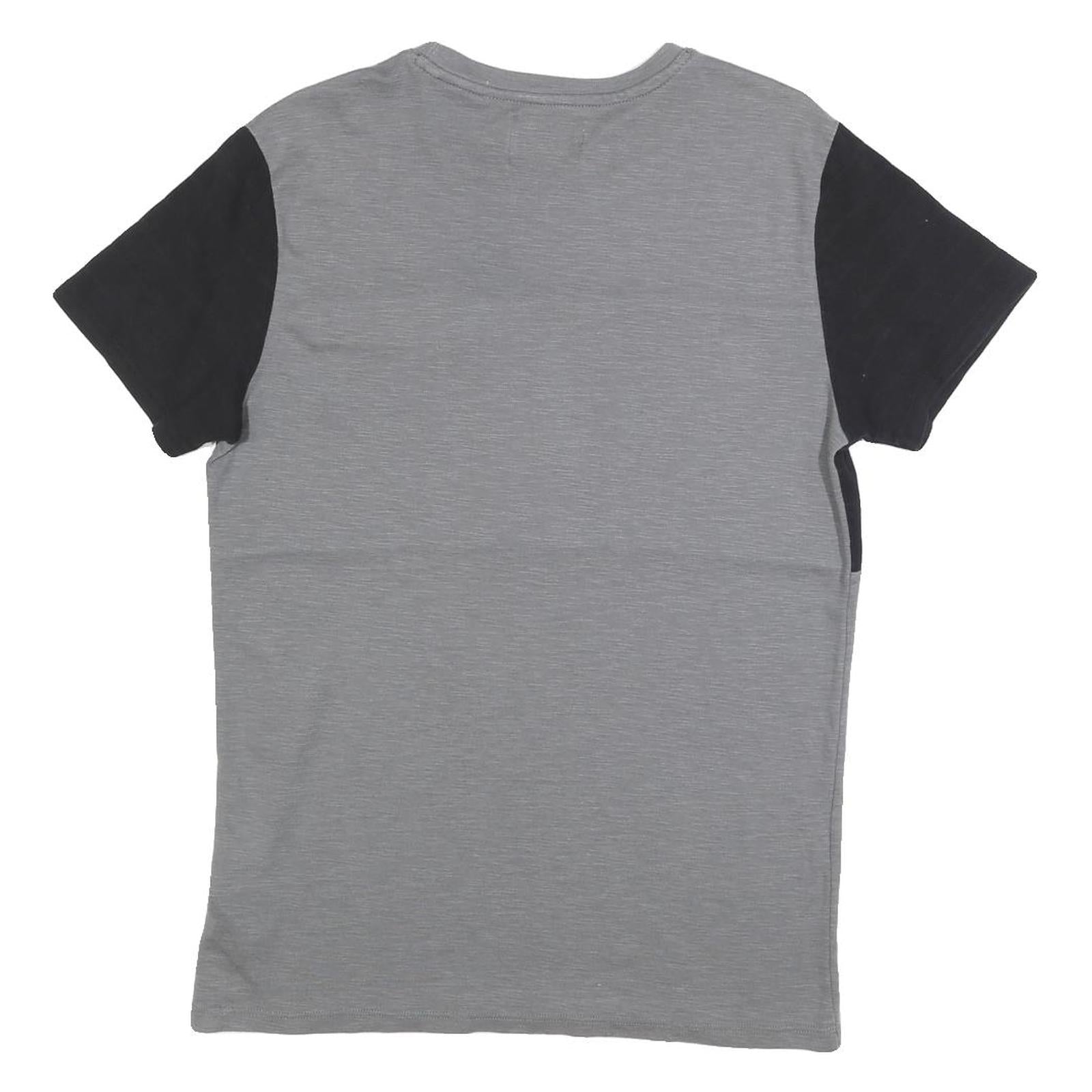 GUESS Mens Grey & Black Modern T-Shirt M Short Sleeve Crew Neck Cotton Blend