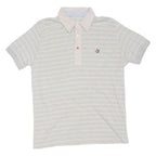 EL DON Mens Polo Shirt Grey Striped L