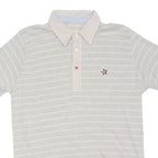 EL DON Mens Polo Shirt Grey Striped L