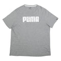 PUMA Mens Grey Cotton Blend Classic T-Shirt 2XL Short Sleeve Crew Neck Logo