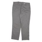 DICKIES Mens Regular Fit Grey Cotton Blend Straight Leg Trousers W38 L31