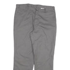 DICKIES Mens Regular Fit Grey Cotton Blend Straight Leg Trousers W38 L31