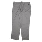 DICKIES Mens Regular Fit Grey Cotton Blend Straight Leg Trousers W38 L31