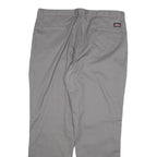 DICKIES Mens Regular Fit Grey Cotton Blend Straight Leg Trousers W38 L31