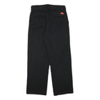 DICKIES Mens Cotton Blend Black Regular Fit Straight Leg Trousers W29 L28