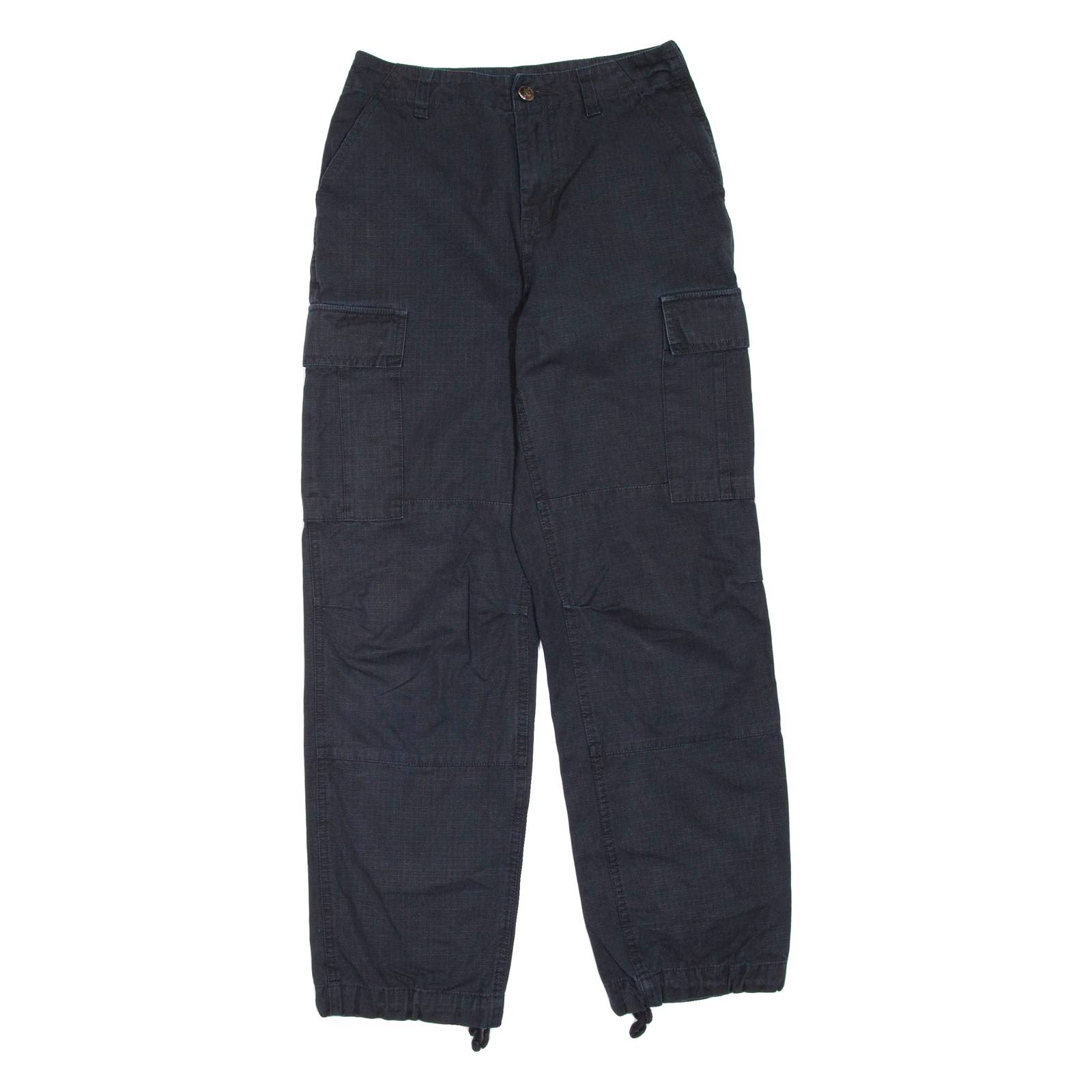 Womens Trousers Black Regular Straight W26 L29