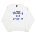 SOFFE Mens White Rocklin Athletics Crew Neck L Cotton Blend Sweatshirt