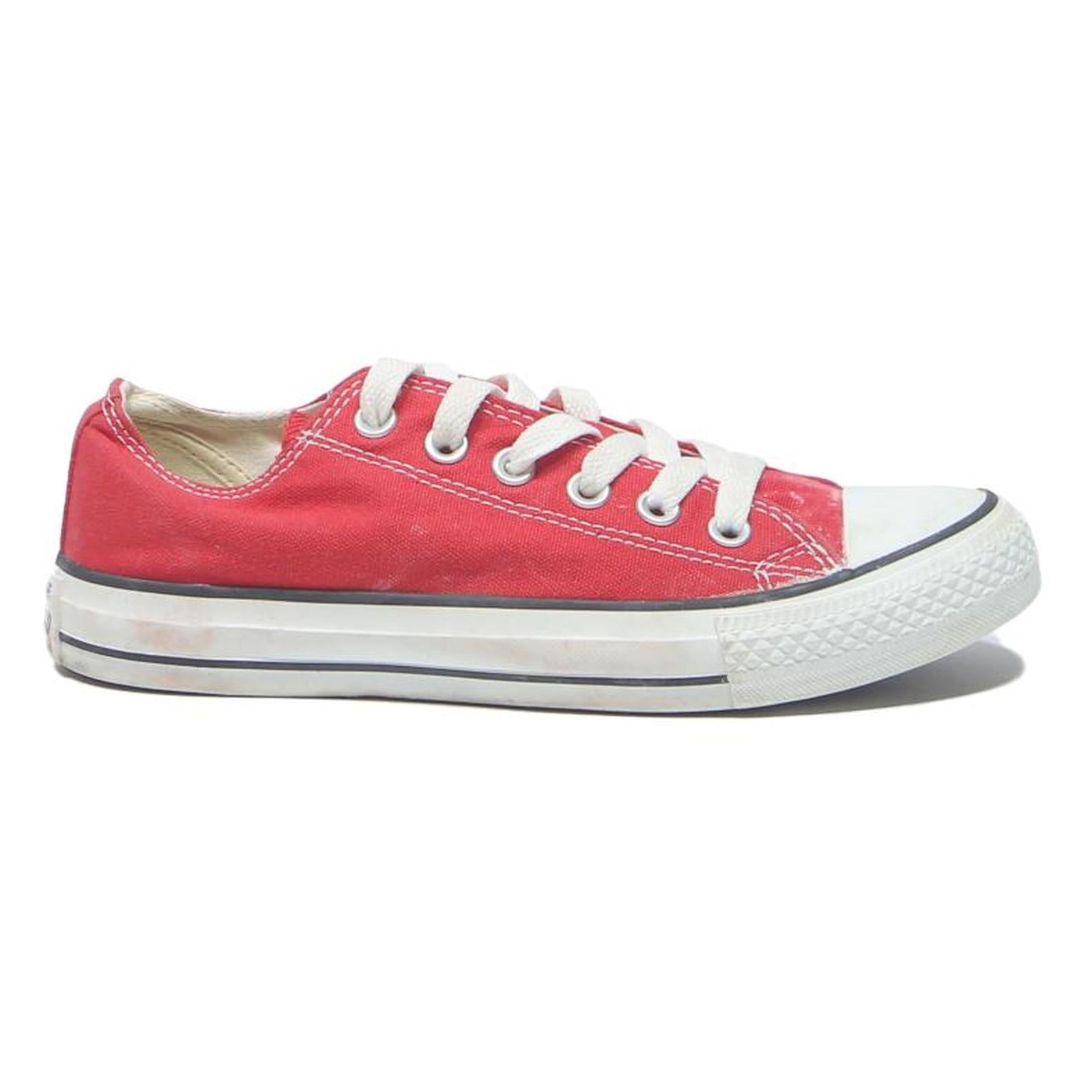 CONVERSE Womens Canvas Low Top Trainers Red UK 5 Classic Lightweight Lace-Up