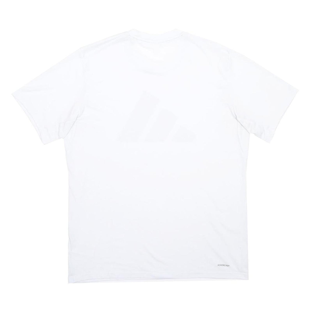 ADIDAS Mens White Black Logo Graphic T-Shirt L Short Sleeve Crew Neck Sportswear