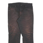 DICKIES Mens Relaxed Fit Black Cotton Blend Jeans W34 L30 Workwear Style Zip