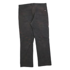 DICKIES Mens Relaxed Fit Black Cotton Blend Jeans W34 L30 Workwear Style Zip