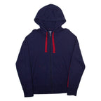 CALVIN KLEIN Mens Blue Hoodie Full Zip S